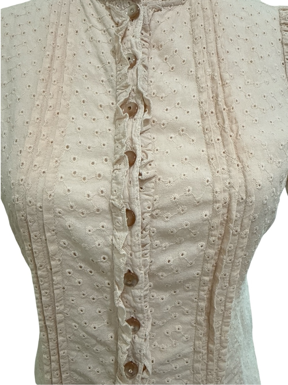 Miss Me Blush Eyelet Ruffle Button-Front Shirt - Picture 6 of 11